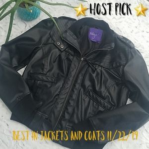 Miley Cyrus/Max Azria Faux Leather Jacket